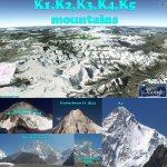 K1, K2, K3, K4, K5 mountains
