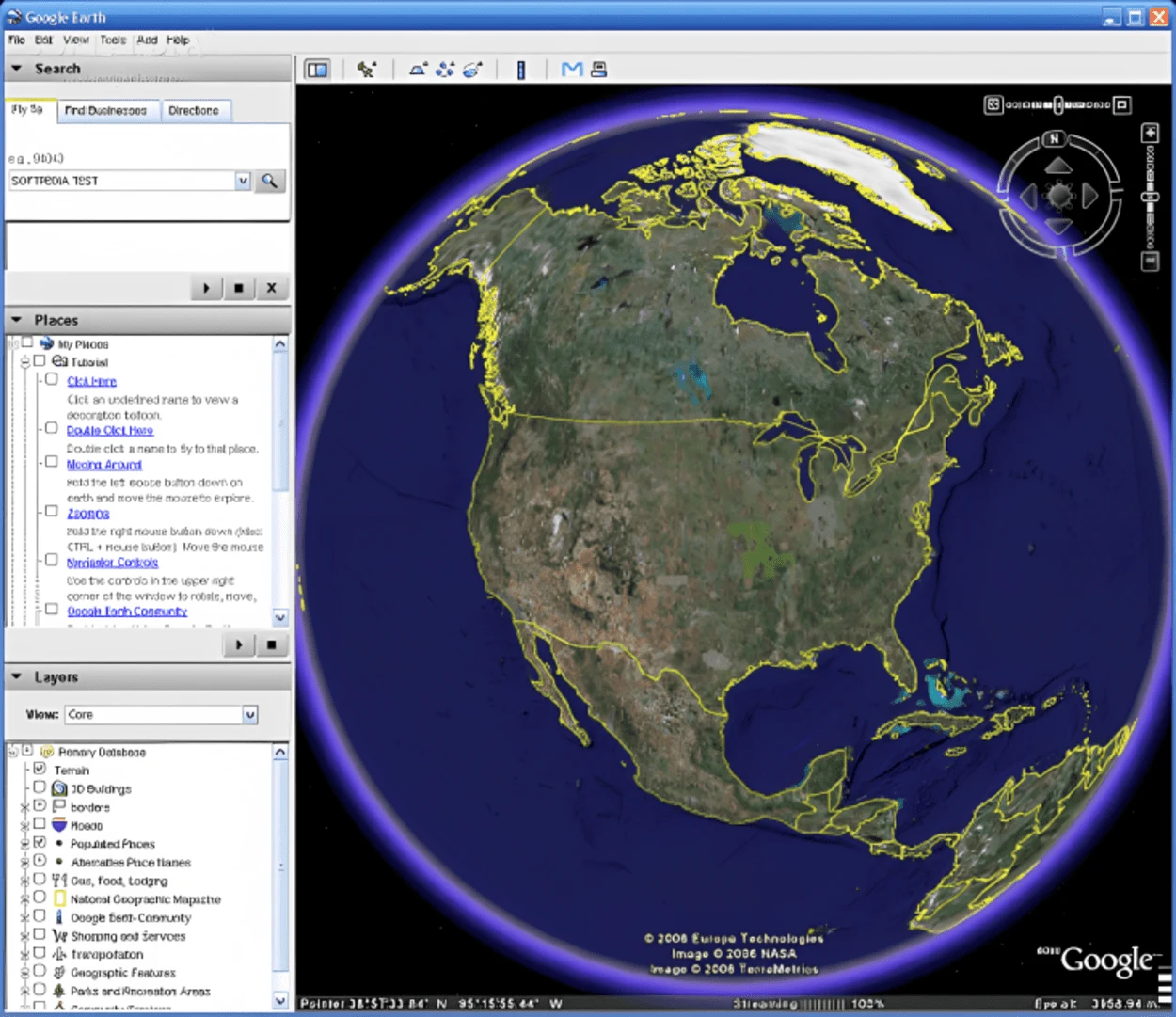 An old version of Google Earth