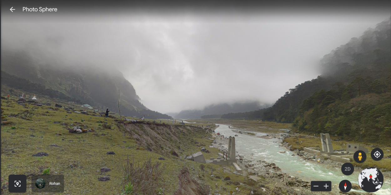 Sikkim on Google Earth