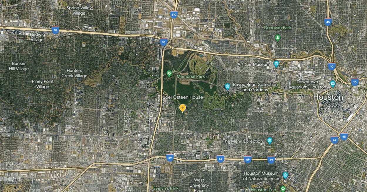 Houston via Google Earth