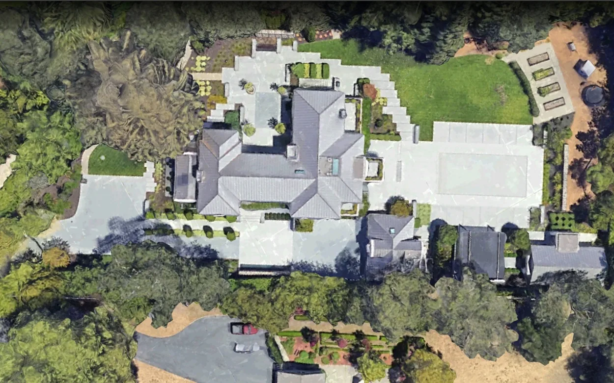 Upper View Of Stephen Curry's Mansion