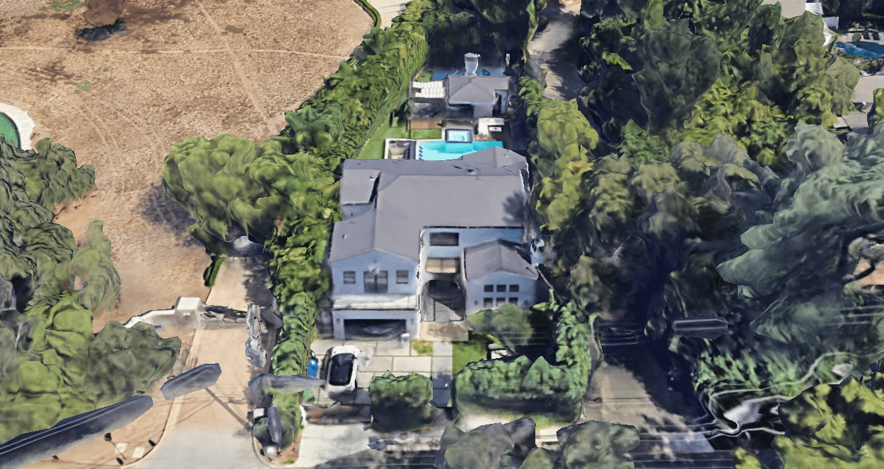Steelo Brim's Mansion via Google Earth