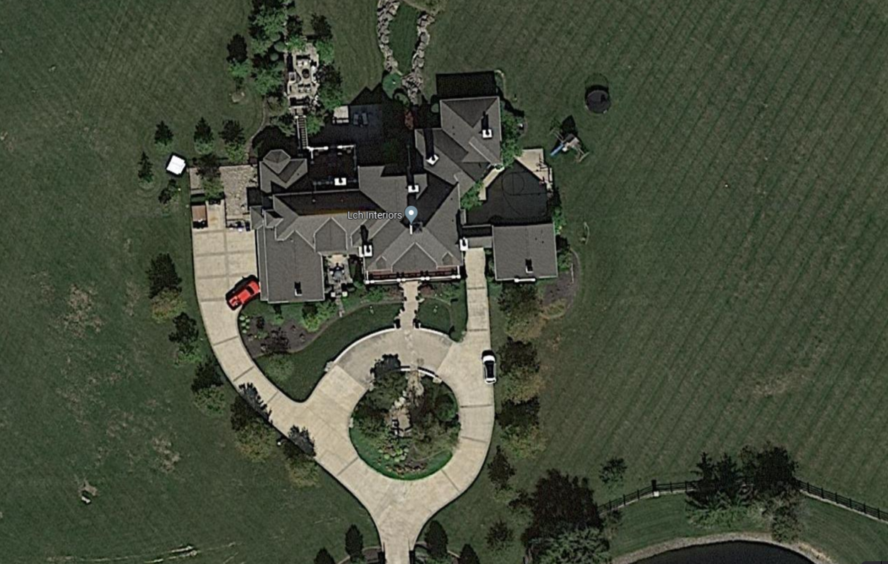 Upper View Of A.J Hawk's House : Google Maps