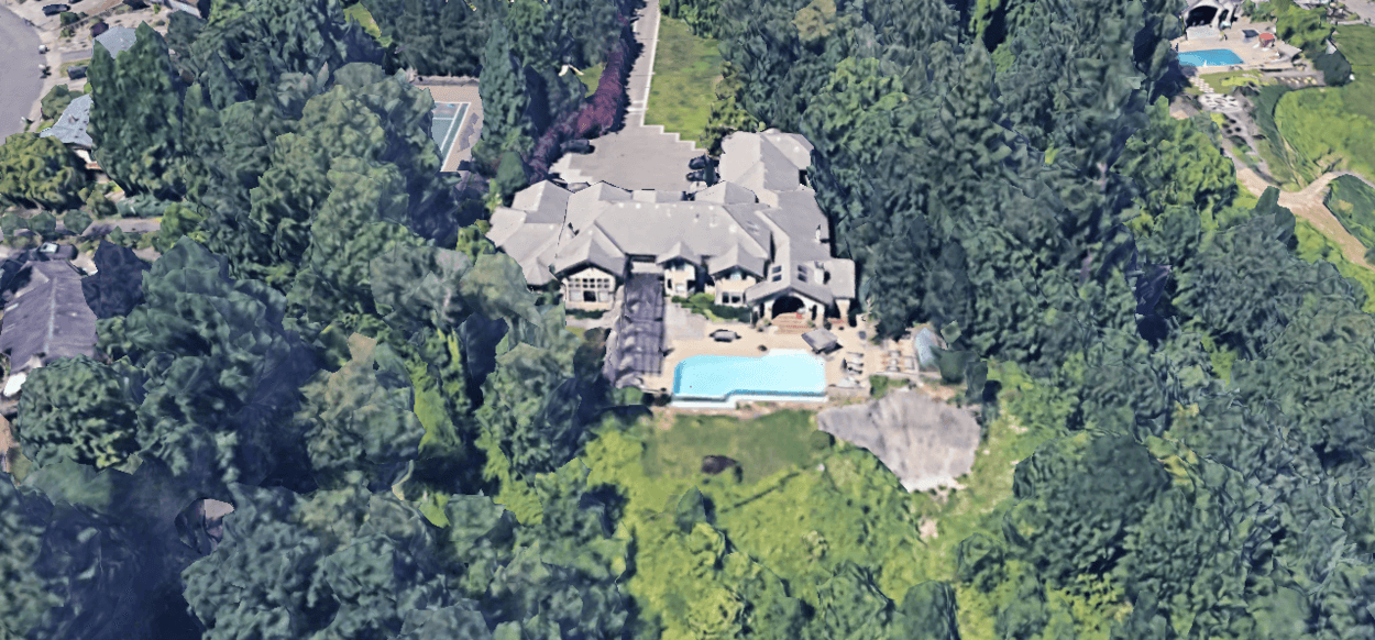 Damian Lillard's Mansion via Google Earth