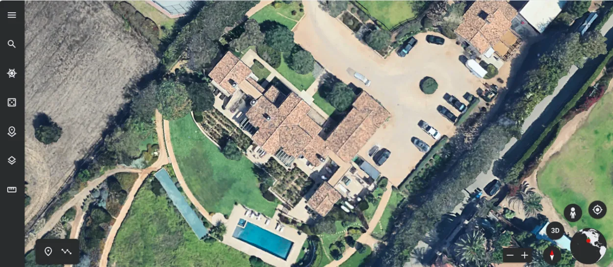 Image Credit: Google Earth (aerial shot of Gaga's mansion)