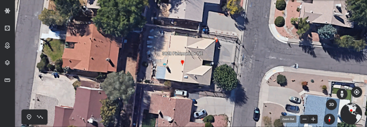 Image Credit: Google Earth (Aerial shot of the Breaking Bad House)