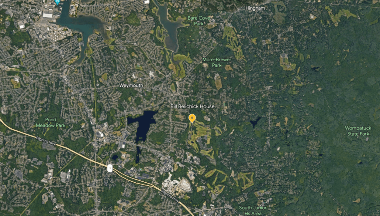 Hingham via Google Earth