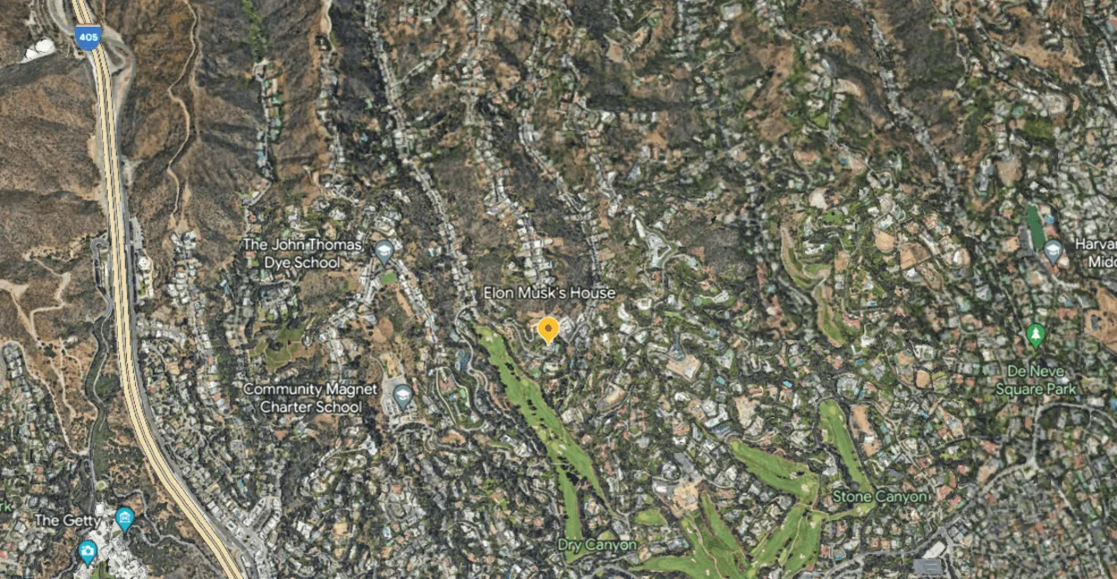Bel Air via Google Earth