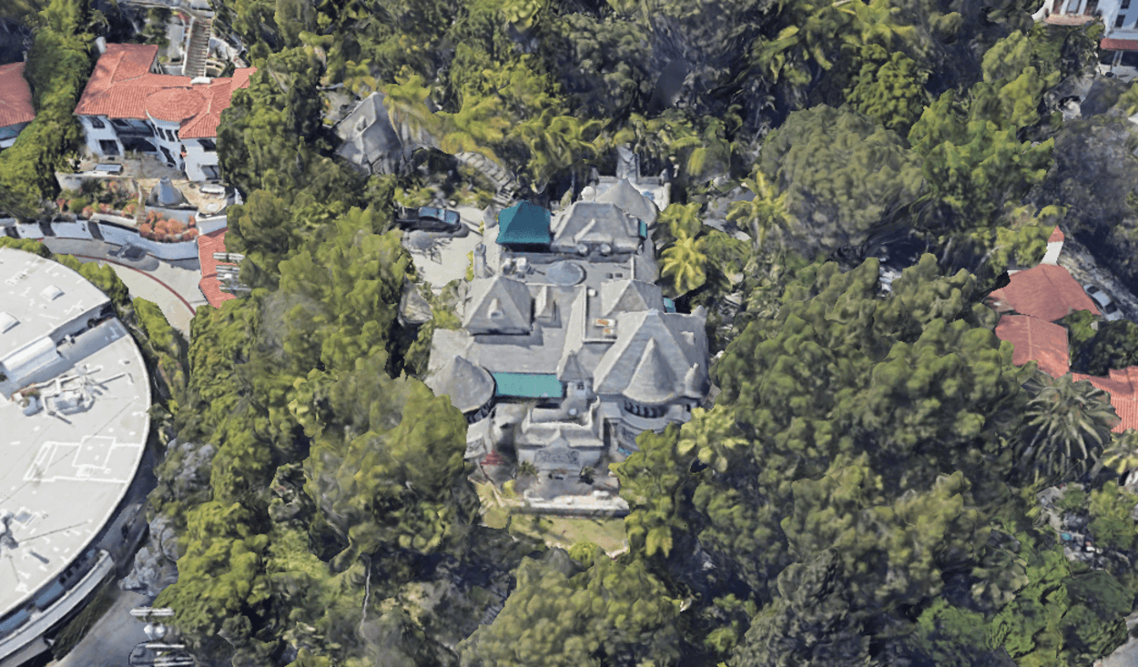 Johnny Depp's Mansion via Google Earth