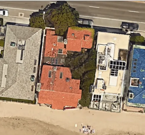 Aerial shot of Simmons' Mansion (Image Credit: Google Earth)