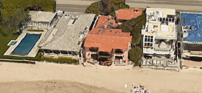 Front shot of the house (Image Credit; Google Earth)