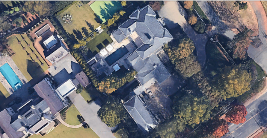 Aerial image of the house (image Credit: Google Earth)