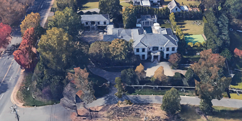 Front shot of the house (image Credit: Google Earth)