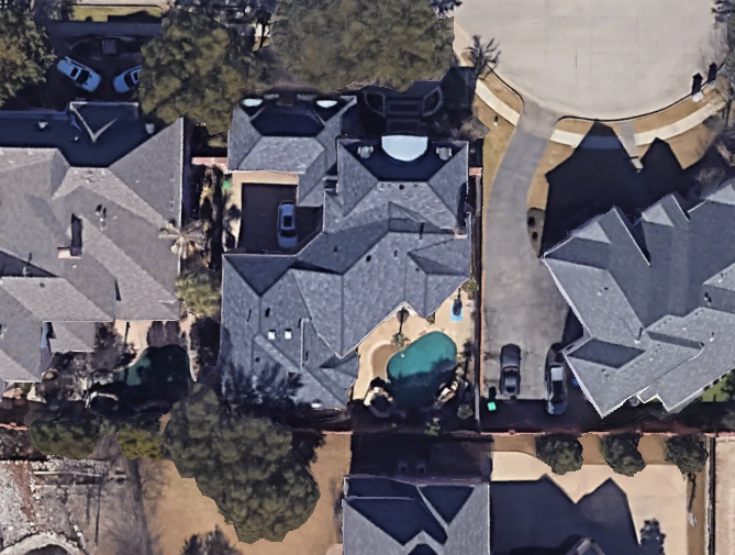 Aerial shot of the house (Image Credit: Google Earth)