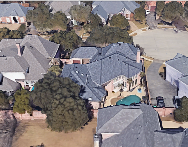 Front shot of the residence (Image Credit: Google Earth)