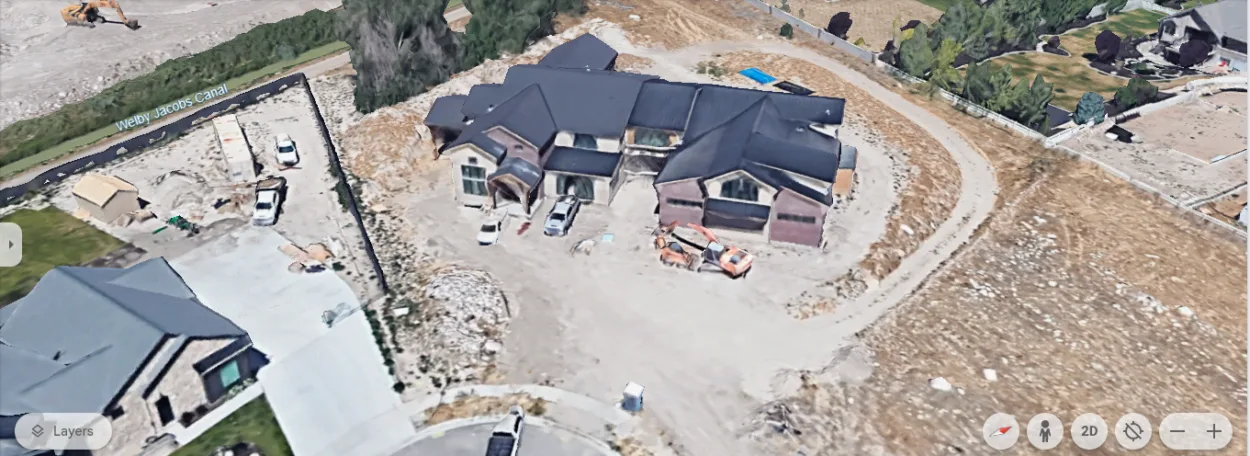 Front image of Stradman's house (Image Credit: Google Earth)
