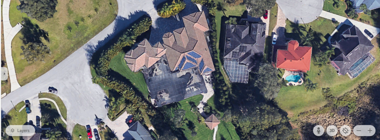 Aerial shot of John Cena's house (Image Credit: Google Earth)