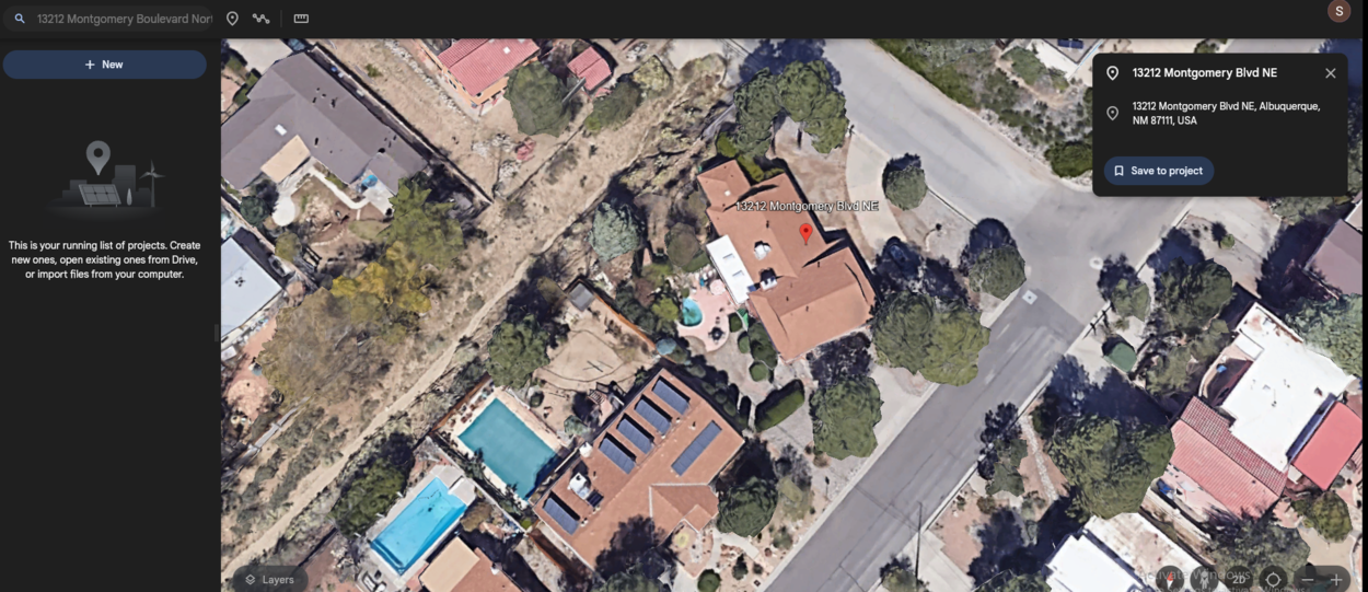satellite image of the house