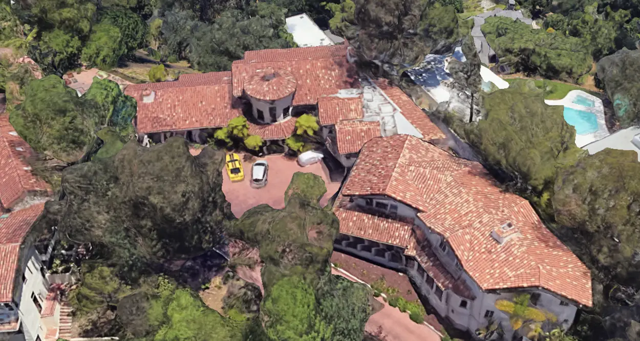 Quentin Tarantino's House via Google Earth
