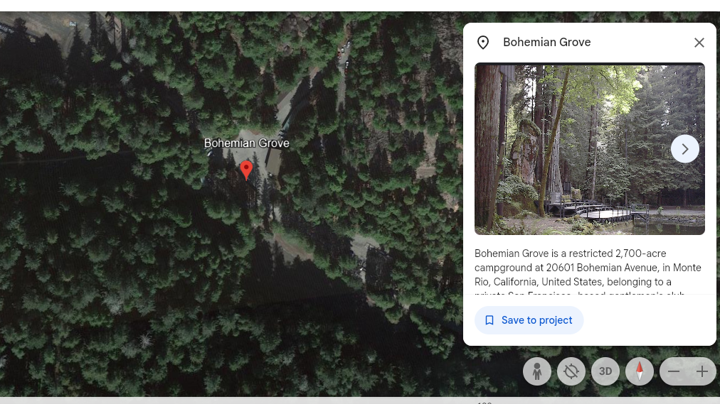 Image of the Bohemian groove from Google Earth