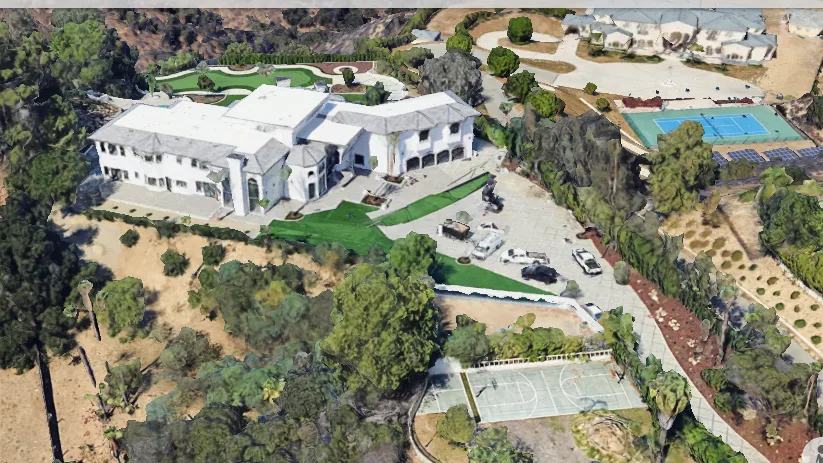 3D view of Jake Paul's mansion