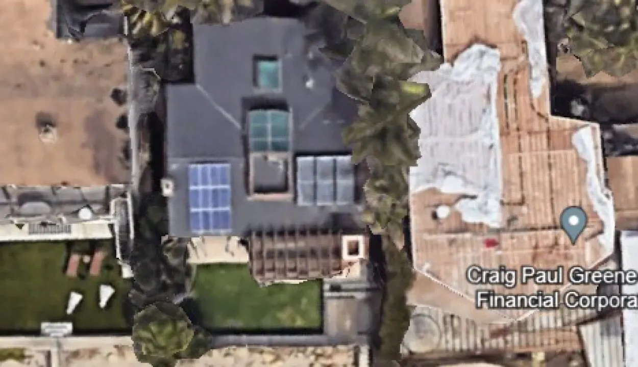 satellite view of her house