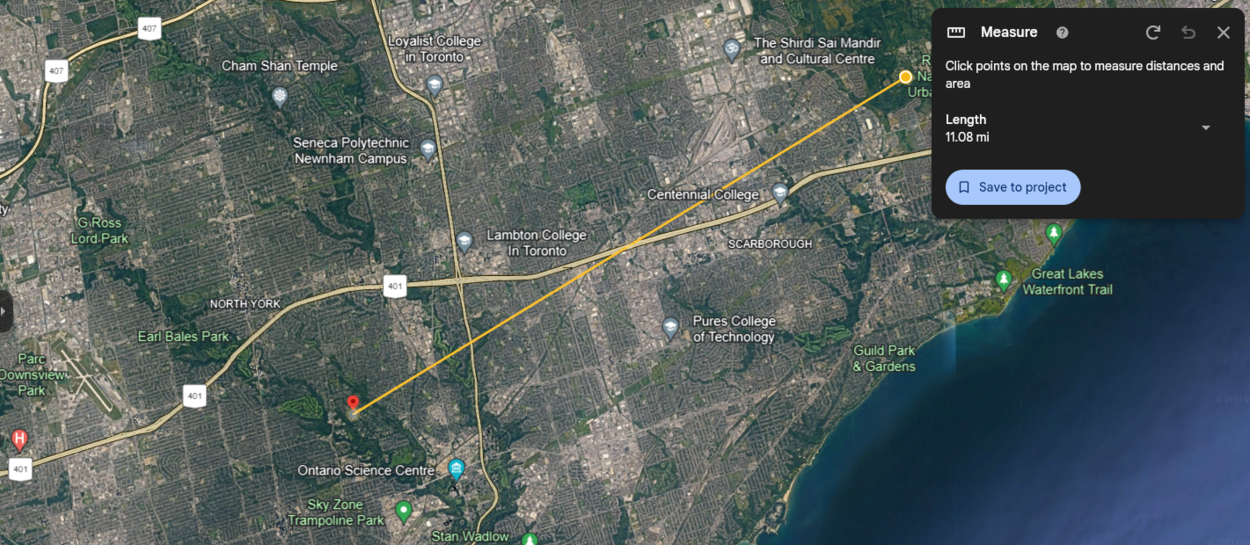 The Distance between Drake's mansion and Toronto Zoo