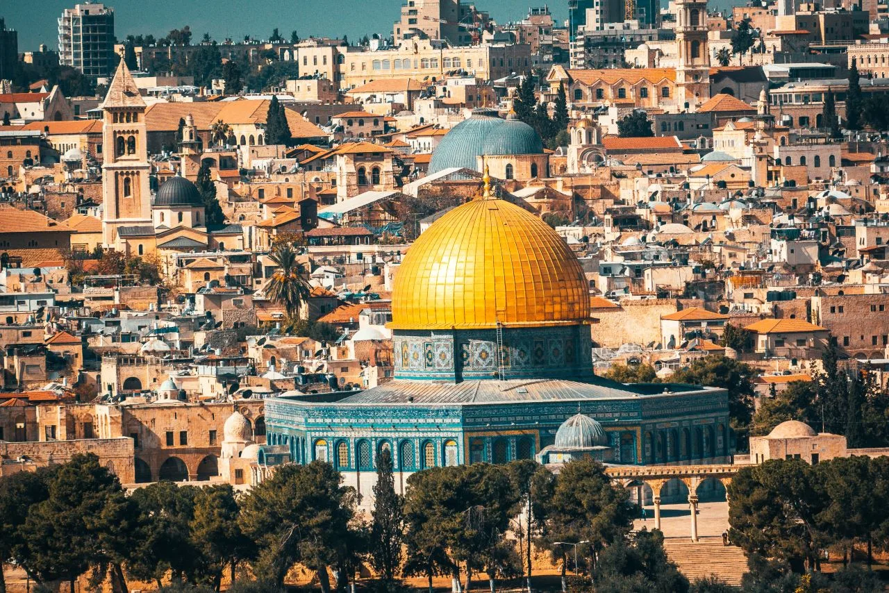 The golden Dome of the Rock mosque in Jerusalem