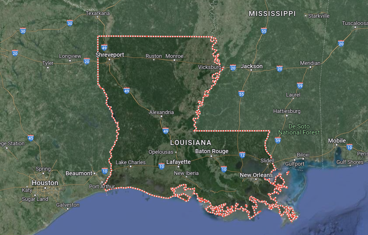 Louisiana Map (Discovering the Pelican State)