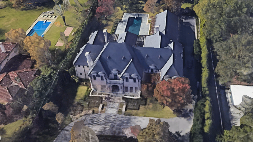 Front aerial view of the property